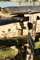 Yorktown Beach Virginia log Fence